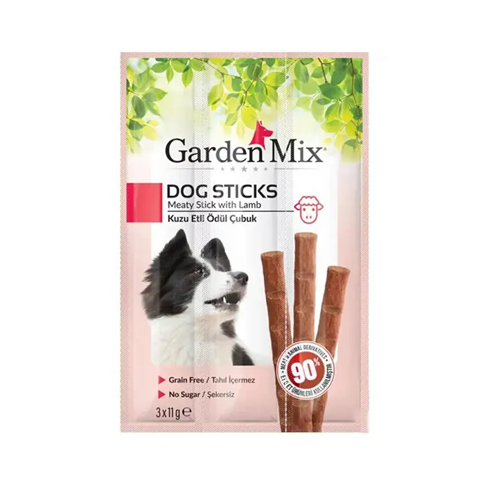 Garden Mix Kuzu Etli Tahılsız Köpek Stick Ödülü 3x11gr