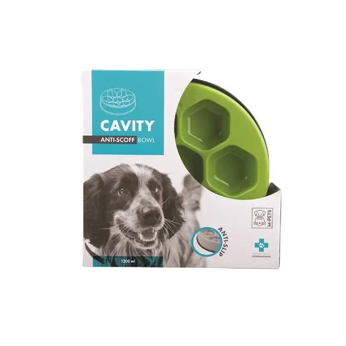 M-PETS Cavity Yavaş Yeme Mama Kabı 1200ml Yeşil