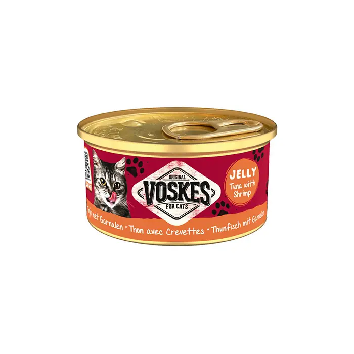 Voskes Jelly Ton Balıklı ve Karidesli Yetişkin Kedi Konservesi 85gr