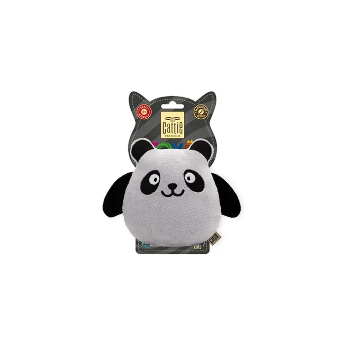 Cattie Matatabi İçerikli Peluş Panda Kedi Oyuncağı 15cm