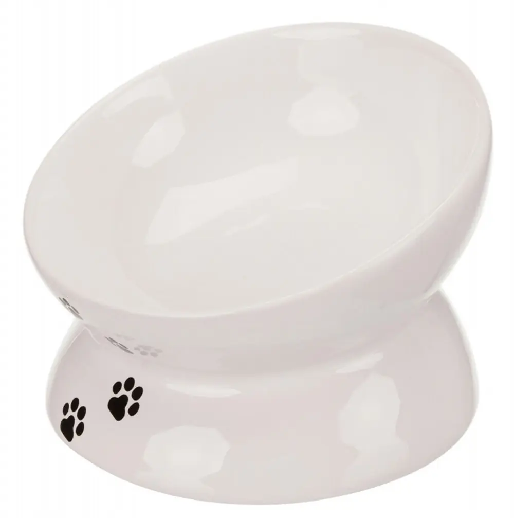 Trixie Kedi Mama ve Su Kabı Yükseltilmiş Ergonomik Seramik 0,15lt/ø13cm Beyaz