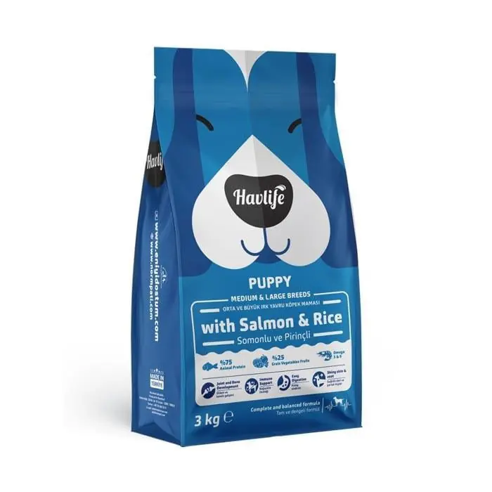 Havlife Orta Büyük Irk Yavru Somonlu Köpek Maması 3Kg