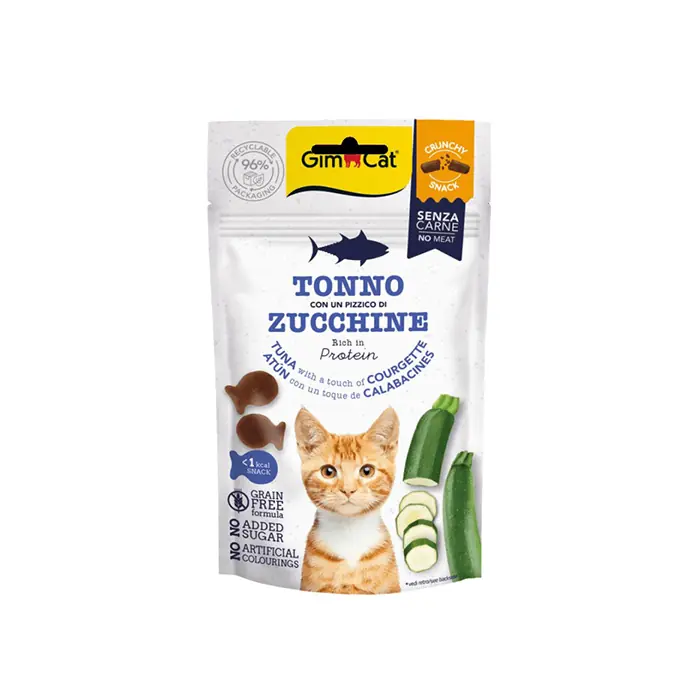 Gimcat Crunchy Snacks Ton Balıklı Kabaklı Tahılsız Kedi Ödülü 50gr