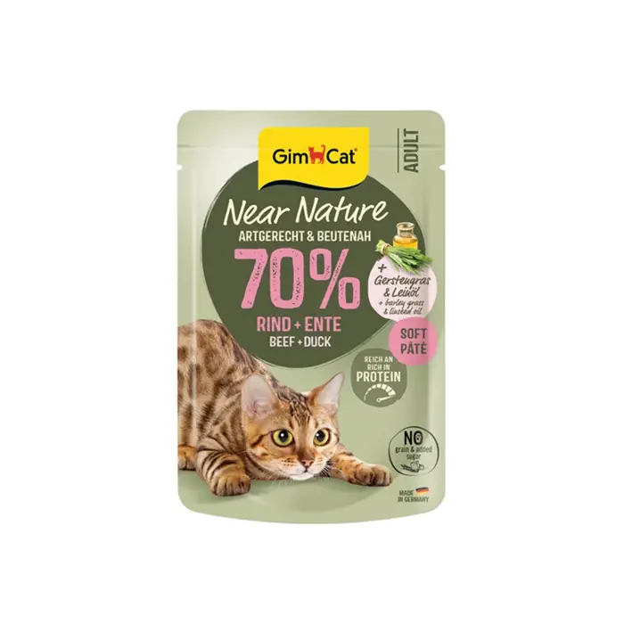 GimCat Near Nature Ezme Sığır Etli ve Ördekli Yetişkin Kedi Konservesi 85gr