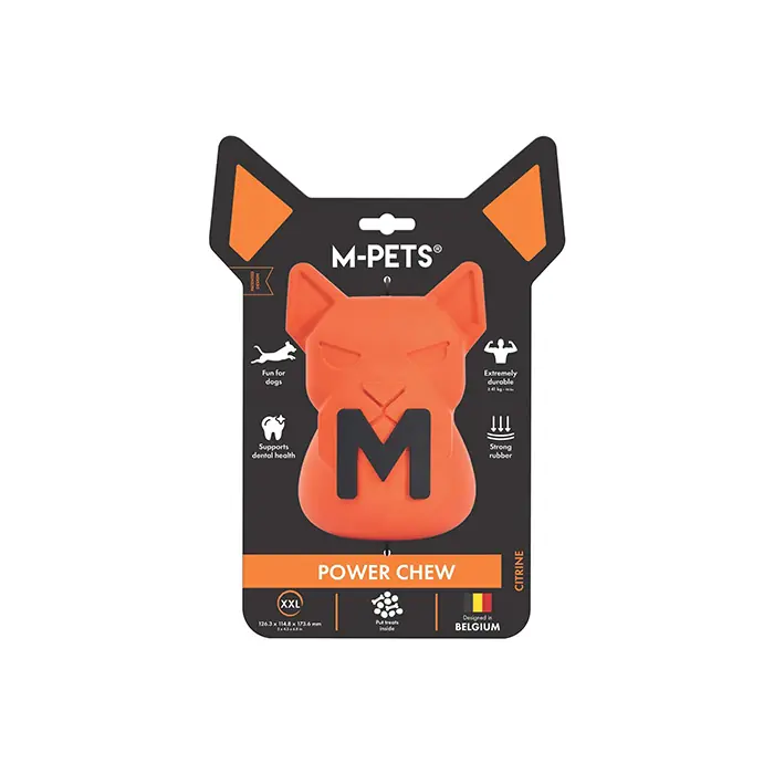M-Pets Power Chew Kauçuk Köpek Ödül Oyuncağı Citrine XXLarge