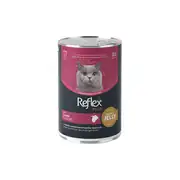 Reflex Plus Jöle İçinde Et Parçacıklı Kuzu Etli Yetişkin Kedi Konservesi 400gr 1