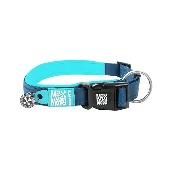 Max & Molly Smart ID Matrix Sky Blue Köpek Boyun Tasması Medium