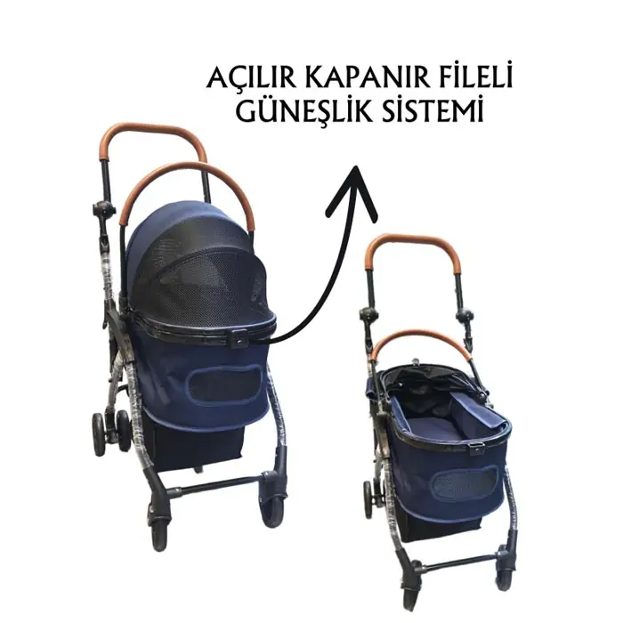 Tommy Evcil Hayvan Taşıma Puseti 76,5x48x99cm Lacivert