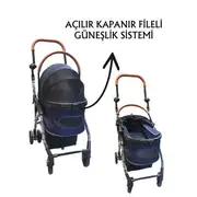 Tommy Evcil Hayvan Taşıma Puseti 76,5x48x99cm Lacivert 4