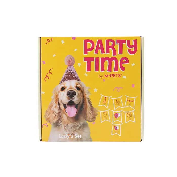 M-PETS Party Time Dişi Köpekler İçin Doğum Günü Seti