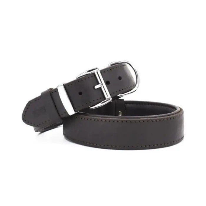 Doggie Yağlı Deri Köpek Boyun Tasması Yağlı Kahve 3,5x52-60cm