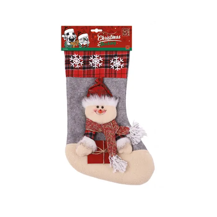 M-PETS Christmas Stocking Snowman Köpek Oyuncağı