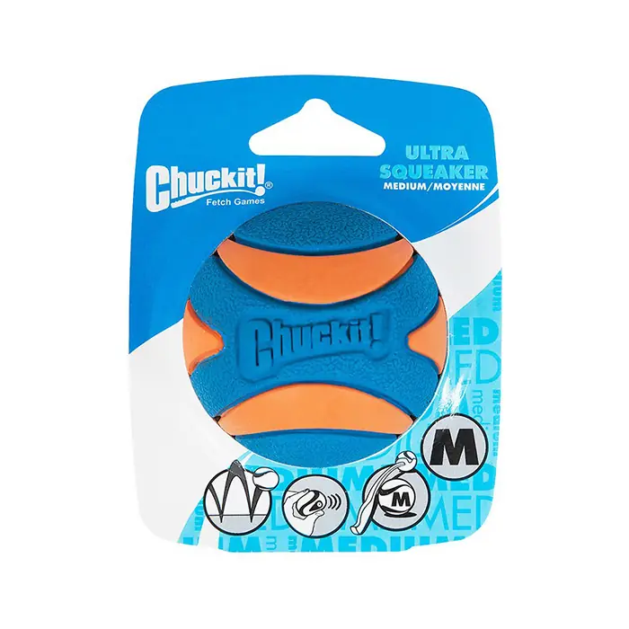 Chuckit! Ultra Squeaker Ball Sesli ve Dayanıklı Köpek Oyun Topu Medium