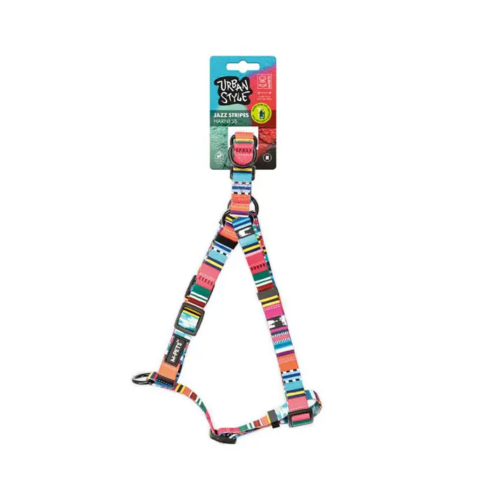 M-PETS Urban Style Jazz Stripes Köpek Göğüs Tasması Medium