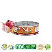 N&D Balkabak Bıldırcın Tahılsız Yetişkin Kedi Konservesi 70g 1