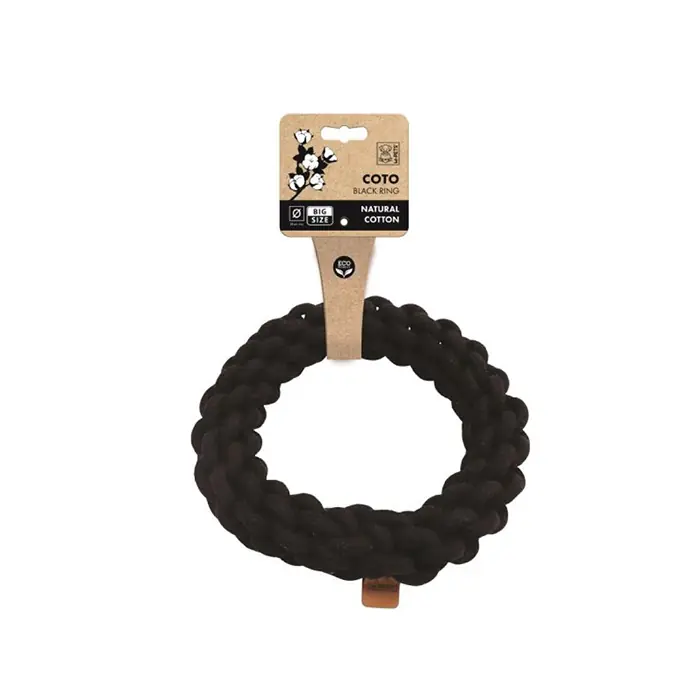 M-Pets Coto Black Ring Örgü Halka Köpek Oyuncağı 25cm