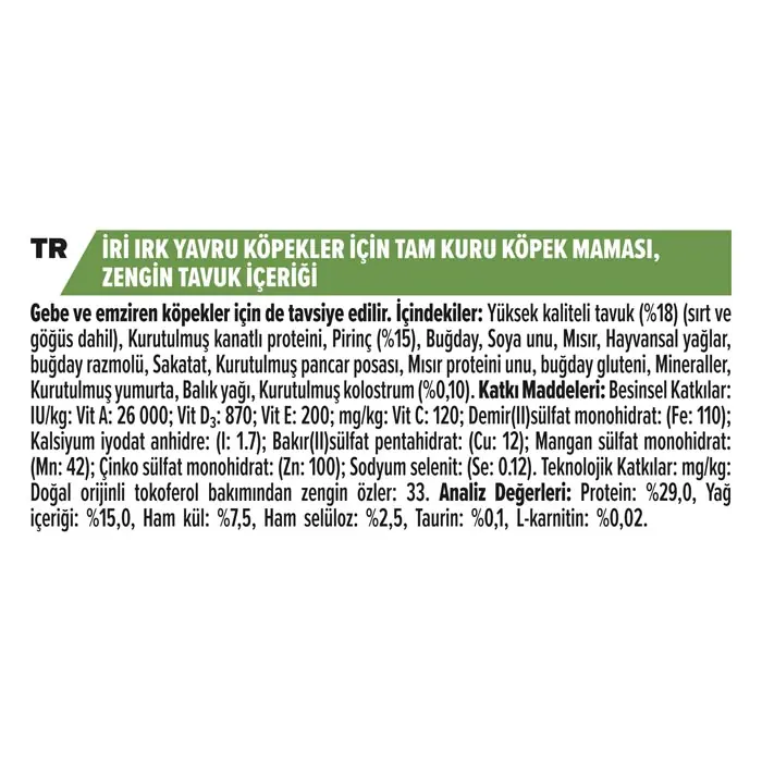 ProPlan Puppy Large Robust Büyük Irk Tavuklu Yavru Köpek Maması 12 Kg