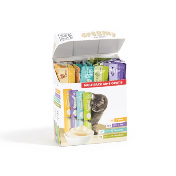 M-PETS 4 Farklı Lezzet Karışık Krema Kedi Ödülü 48x15gr