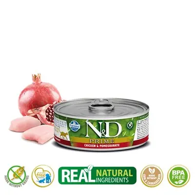 N&D Tavuk Nar Tahılsız Yetişkin Kedi Konservesi 70g