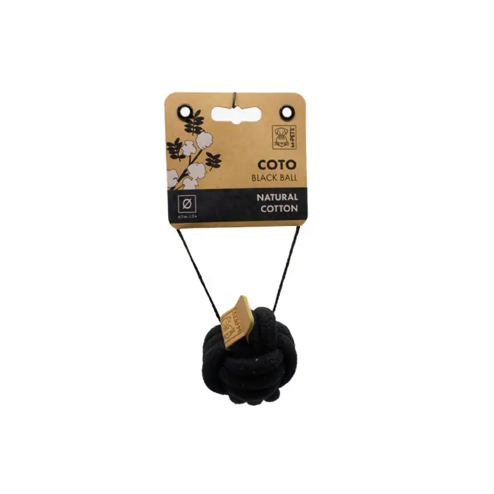 M-PETS Coto Örgü Top Köpek Oyuncağı 9,5cm Siyah