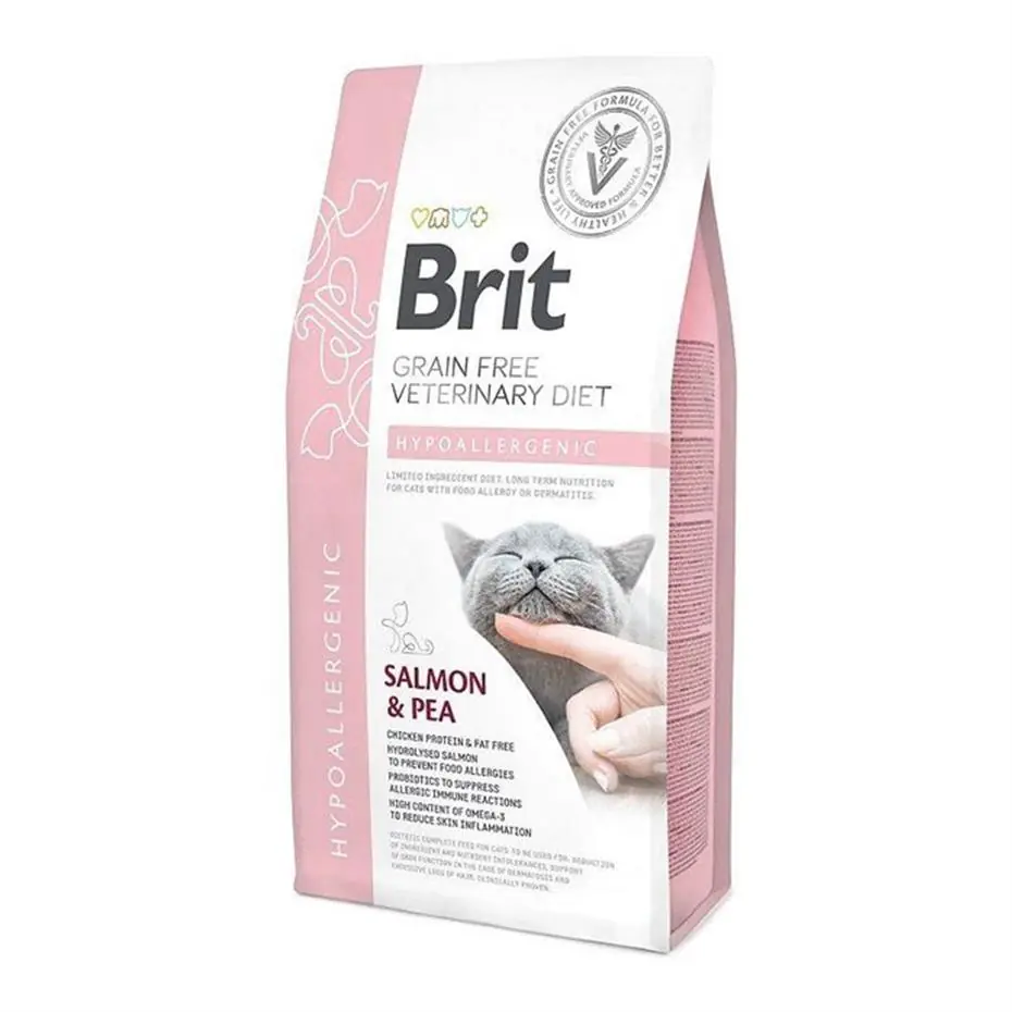 Brit Veterinary Diet Hypo-Allergenic Cilt Sağlığı Destekleyici Tahılsız Kedi Maması 5 kg