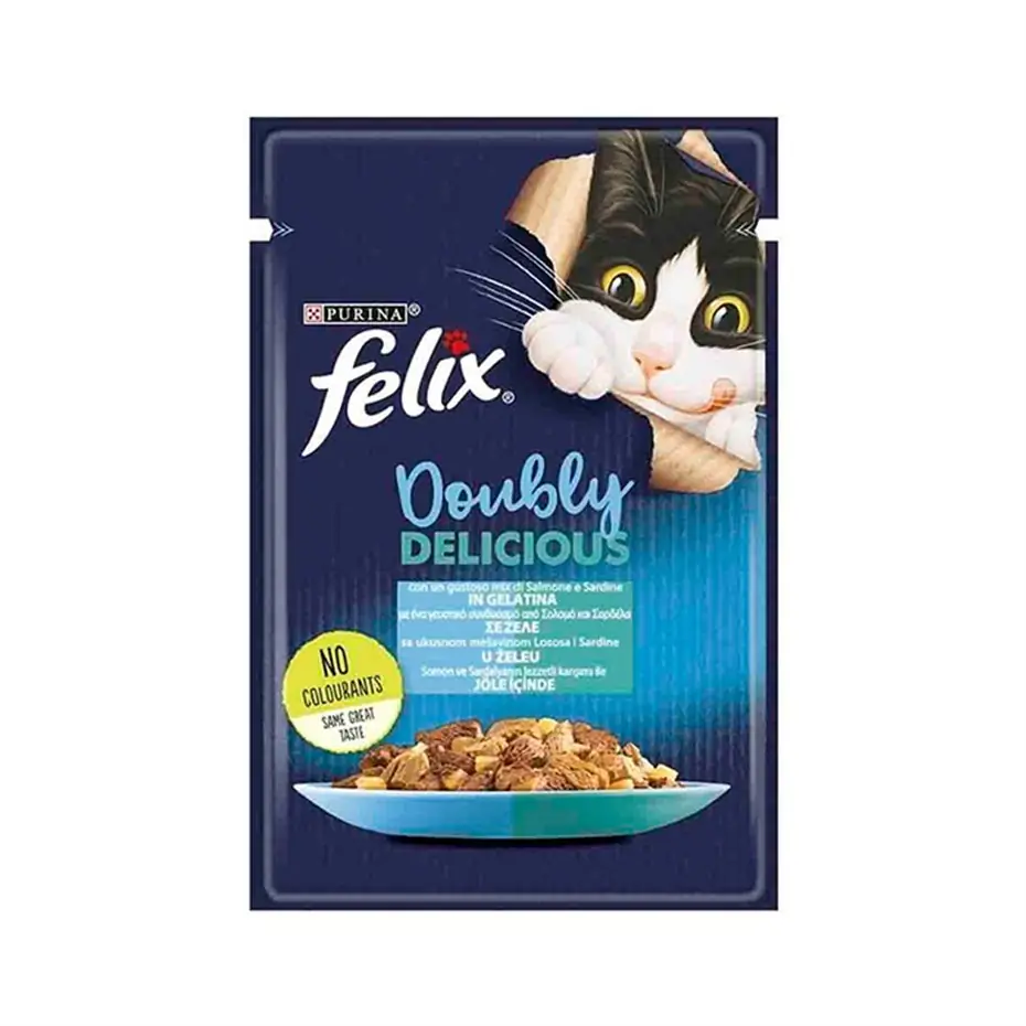 Felix Çifte Lezzet Somon & Alabalık Kedi Yaş Mama 85Gr