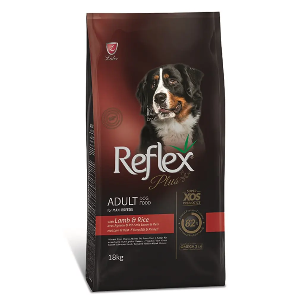 Reflex Plus Large Breed Kuzu Etli Köpek Maması 18 kg