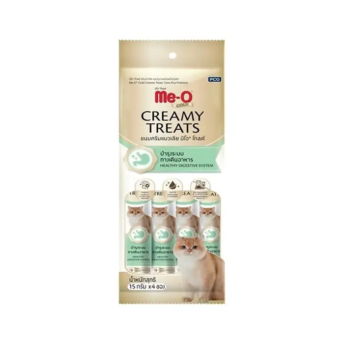 Me-O Gold Creamy Ton Balığı ve Prebiotic Kedi Ödülü 4x15gr