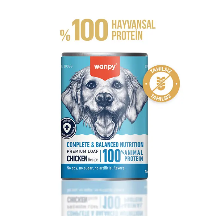 Wanpy Complete Balanced Tavuklu Tahılsız Köpek Konservesi 375 Gr