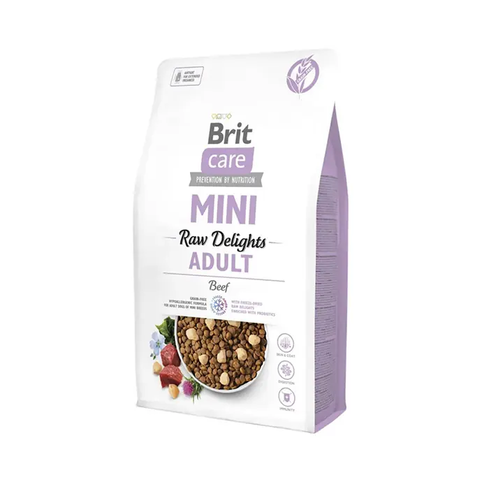 Brit Care Küçük Irk Biftekli FD Raw Delights Yetişkin Köpek Maması 2 Kg