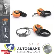 M-PETS Autobrake Otomatik Köpek Gezdirme Kayışı Şerit 5MT Turuncu Medium 1
