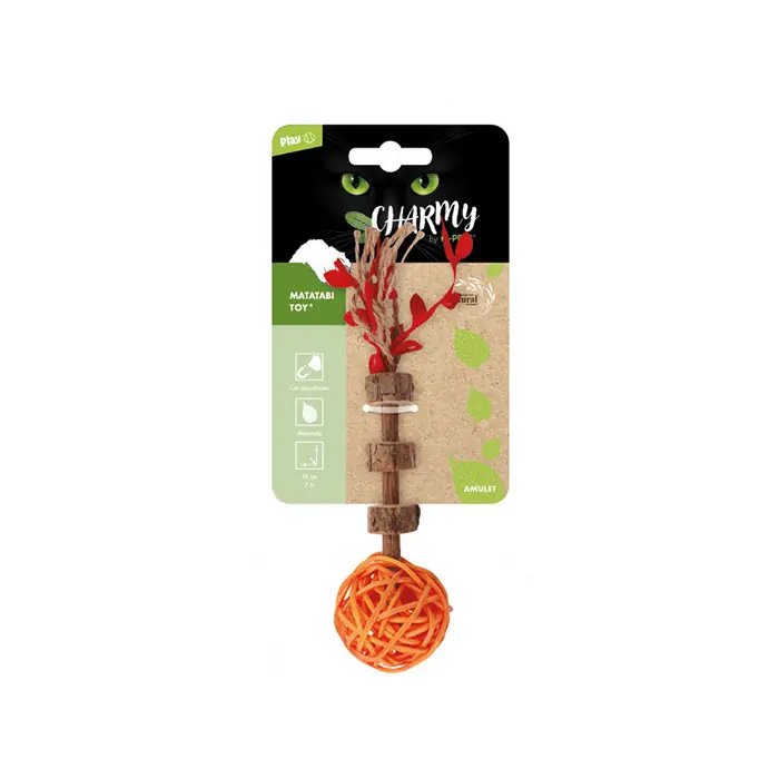 M-PETS Charmy Amulet Matatabi Kedi Oyuncağı Turuncu