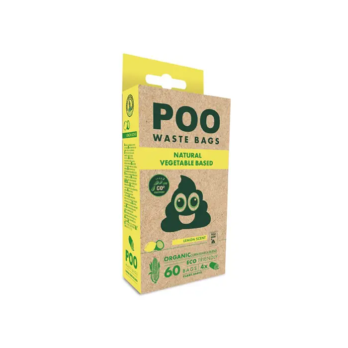 M-PETS Natural Limon Kokulu Dışkı Toplama Poşeti 15 Yaprak 4lü Paket