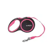 M-PETS Liberty Otomatik Gezdirme Kayışı Şerit 3mt Pembe Small 2