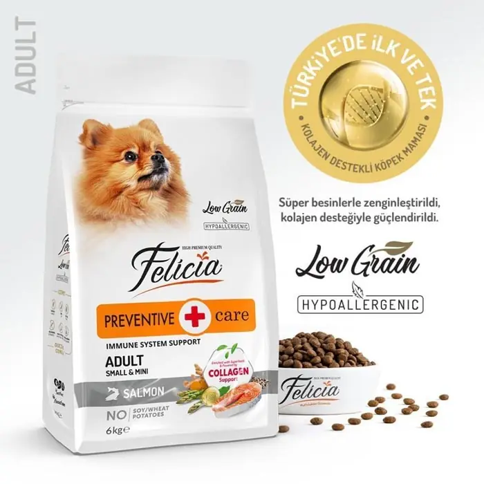 Felicia HypoAllergenic Somonlu Küçük Irk Düşük Tahıllı Yetişkin Köpek Maması 6 Kg