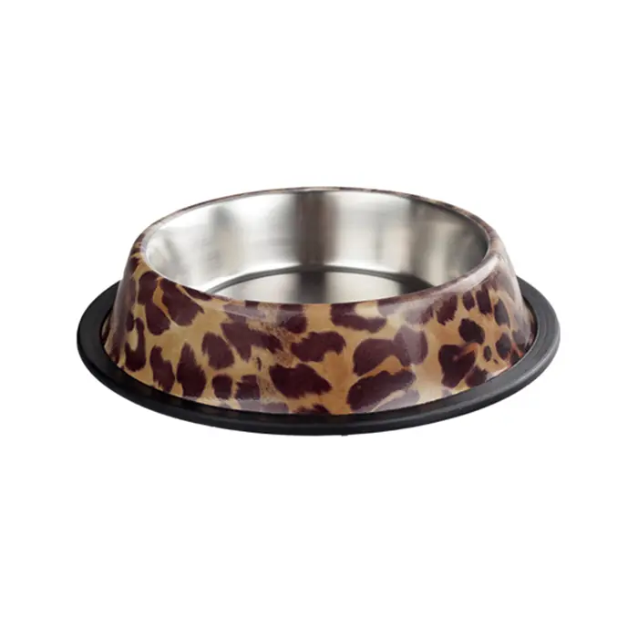 Oripet Leopar 1 Desenli Çelik Mama Kabı 24 Oz 17cm