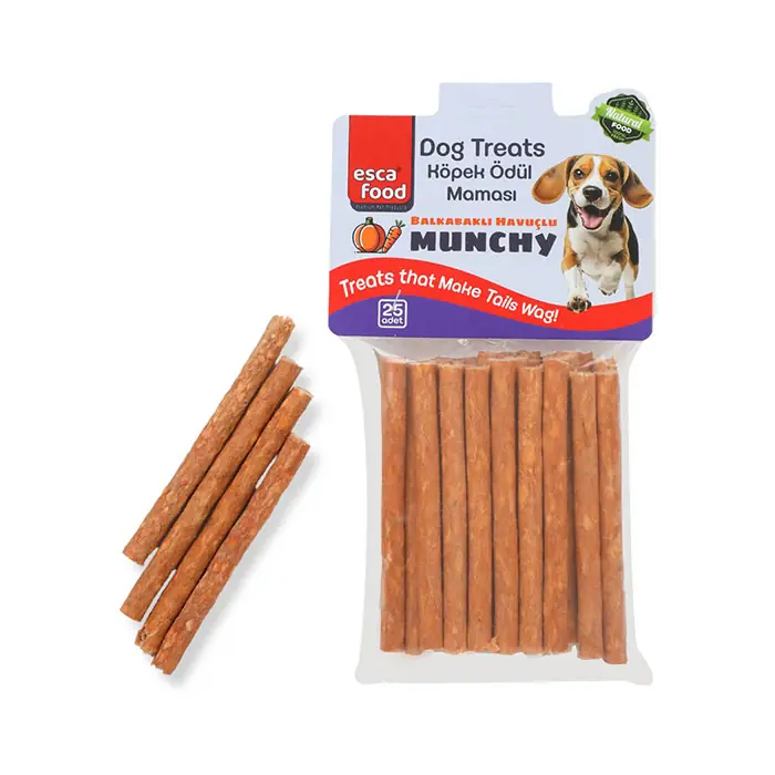 Esca Munchy Balkabaklı Havuçlu Köpek Ödülü 25 Adet