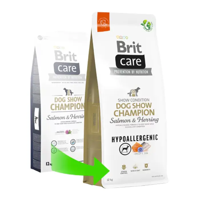 Brit Care Hypo-Allergenic Dog Show Champion Somon ve Ringa Balıklı Yetişkin Köpek Maması 12kg