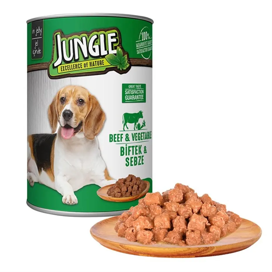Jungle Biftekli-Sebzeli Köpek Konservesi 415gr