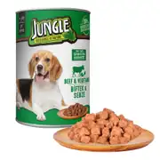 Jungle Biftekli-Sebzeli Köpek Konservesi 415gr 1